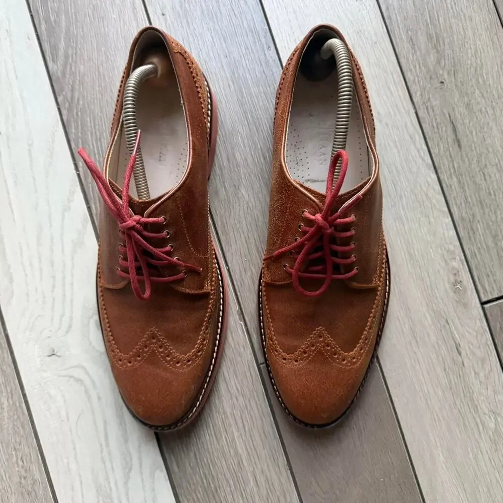 Cole Haan LunarGrand Wingtip Oxford Brown Size 10